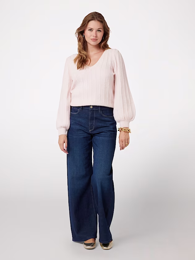 V neck wool blend sweater - GUESS