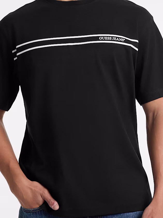 Crewneck Striped Tee - GUESS