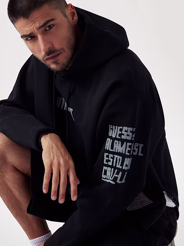 Logo hoodie sweatshirt - GUESS