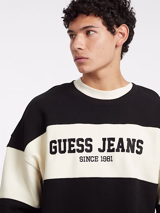 Horizontal Stripe Crewneck Sweatshirt - GUESS