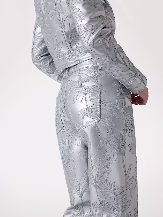 Embroidered faux-leather pants - GUESS