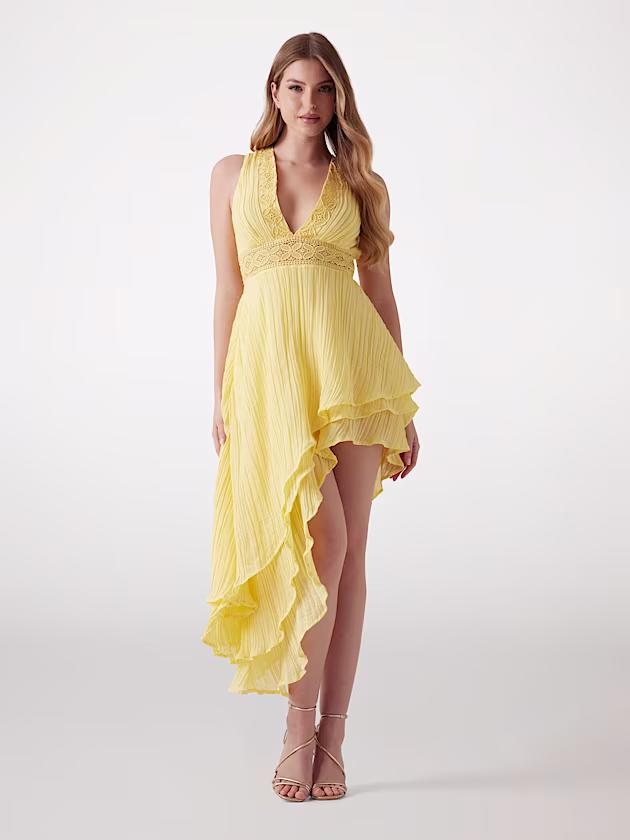 Long asymmetric dress - GUESS