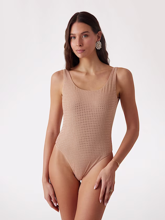 Rhinestones one piece - GUESS