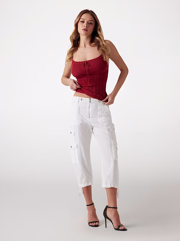 Linen blend capri pants - GUESS