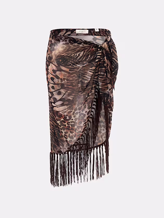 Fringed wrap pareo - GUESS