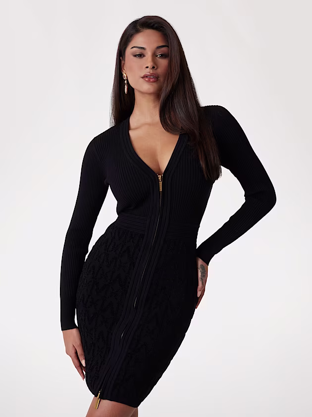 Marciano monogram sweater mini dress - GUESS