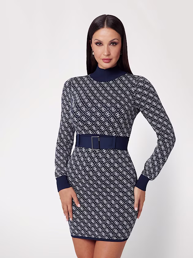 4g logo sweater mini dress - GUESS