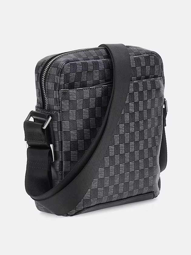 Torino geometric-print crossbody bag - GUESS
