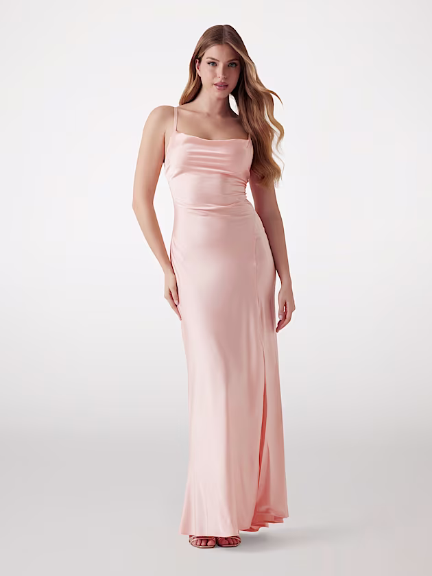 Long sateen slip dress - GUESS