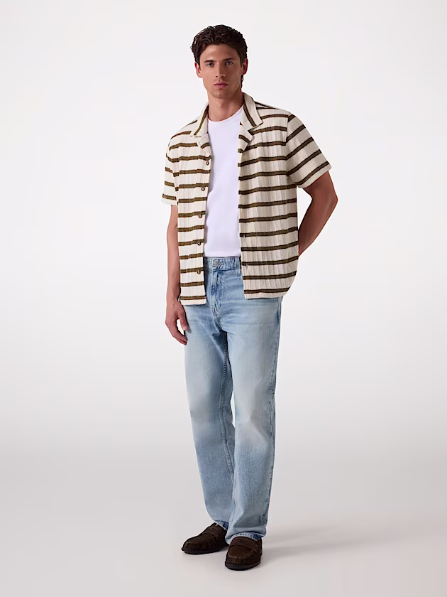 Striped textured knit shirt - GUESS