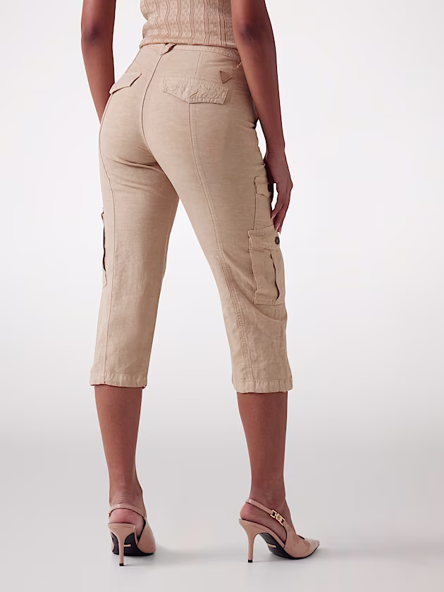 Linen blend capri pants - GUESS