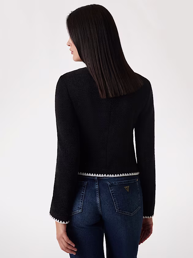 Twill jacket with contrast stitching - GUESS