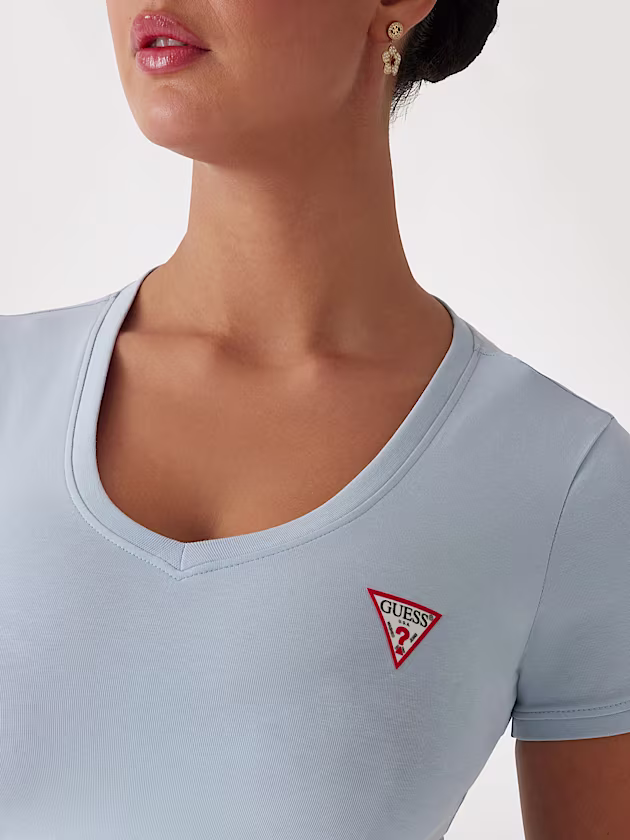 Small triangle logo stretch t-shirt - GUESS