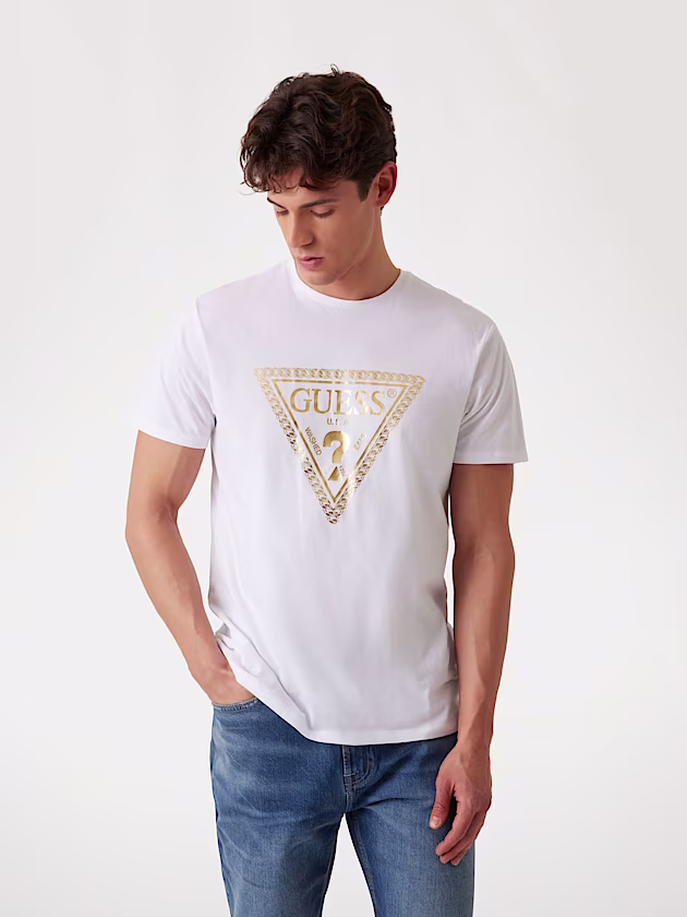 Chain triangle logo t-shirt - GUESS