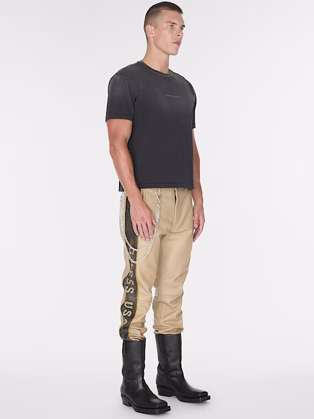 Mid rise flared leather pant - GUESS