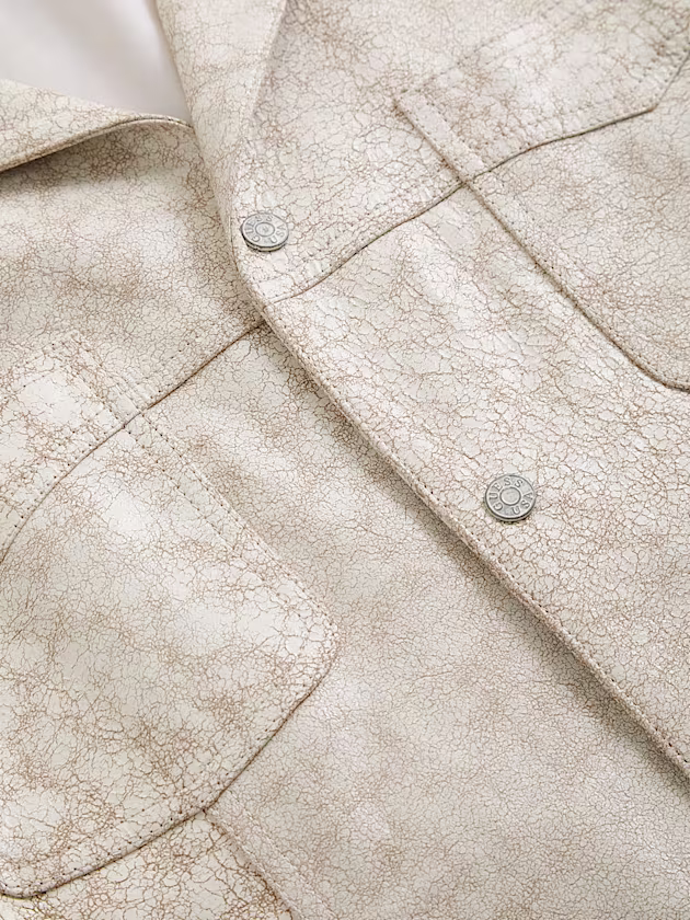 Crackle leather shirt - GUESS
