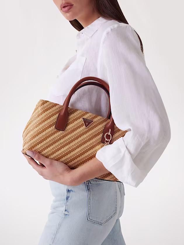 Simona raffia handbag - GUESS