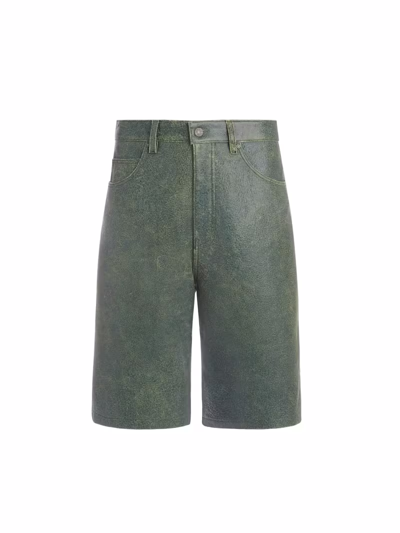 High rise leather shorts - GUESS