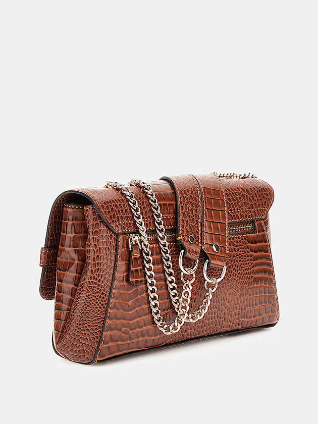 Silvye croc-print crossbody - GUESS