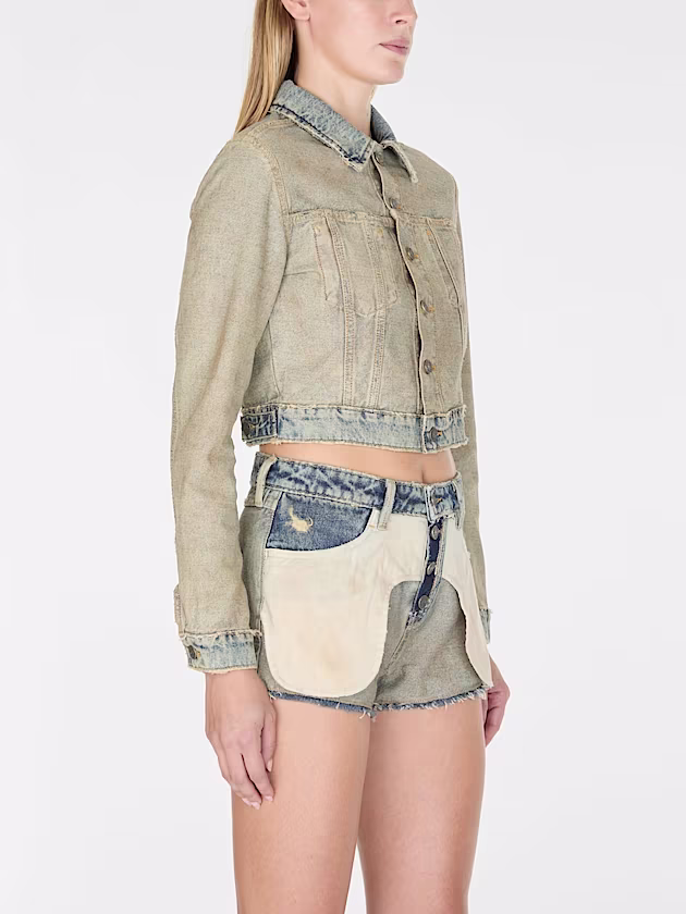 Reverse denim trucker jacket - GUESS