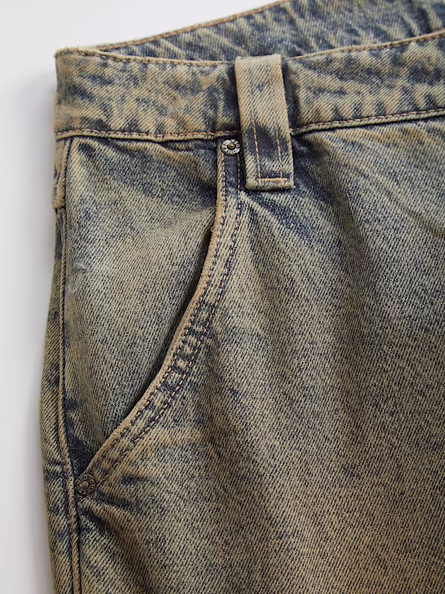 Mid rise relaxed denim pant - GUESS