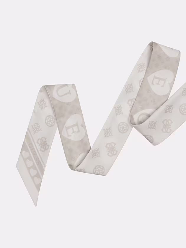 Logo and hearts silk bandeaux - GUESS