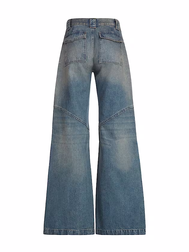 Low rise wide leg denim pant - GUESS