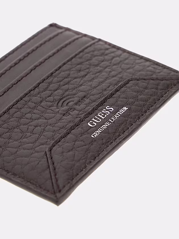 Barcellona genuine leather credit card holder - GUESS