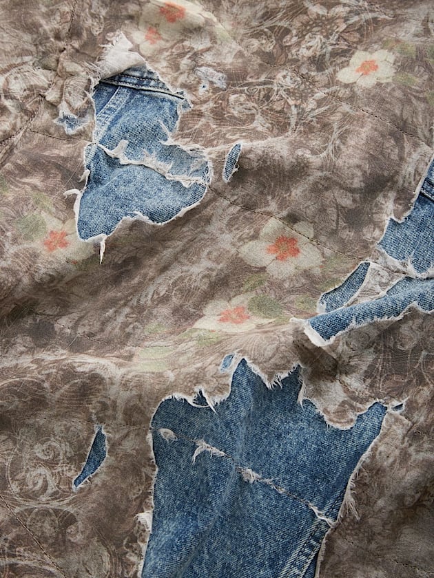 Burnt effect denim jacket - GUESS