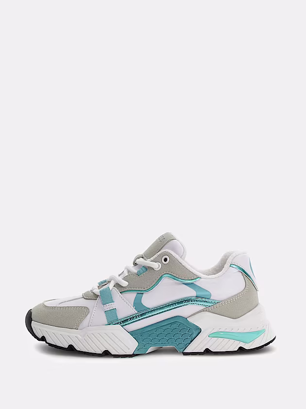 Carrli suede-insert running shoe - GUESS