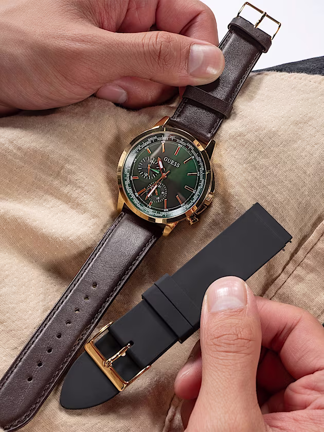 Multi-function watch with interchangeable strap - GUESS