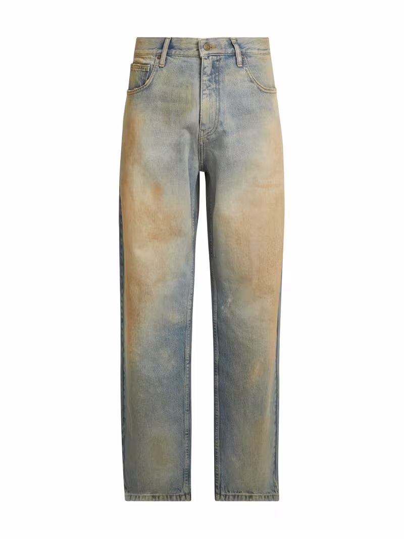 Mid rise loose denim  pants - GUESS