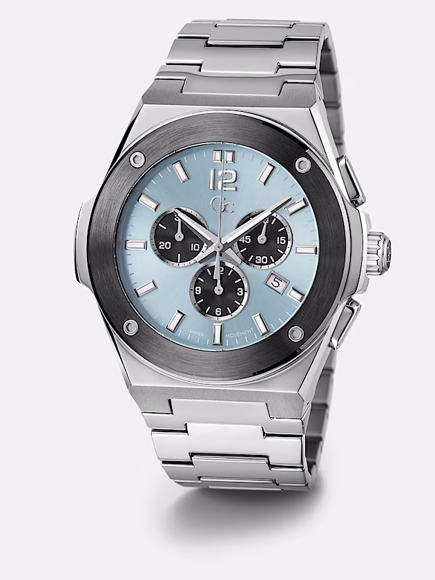 Gc steel chronograph watch - GUESS