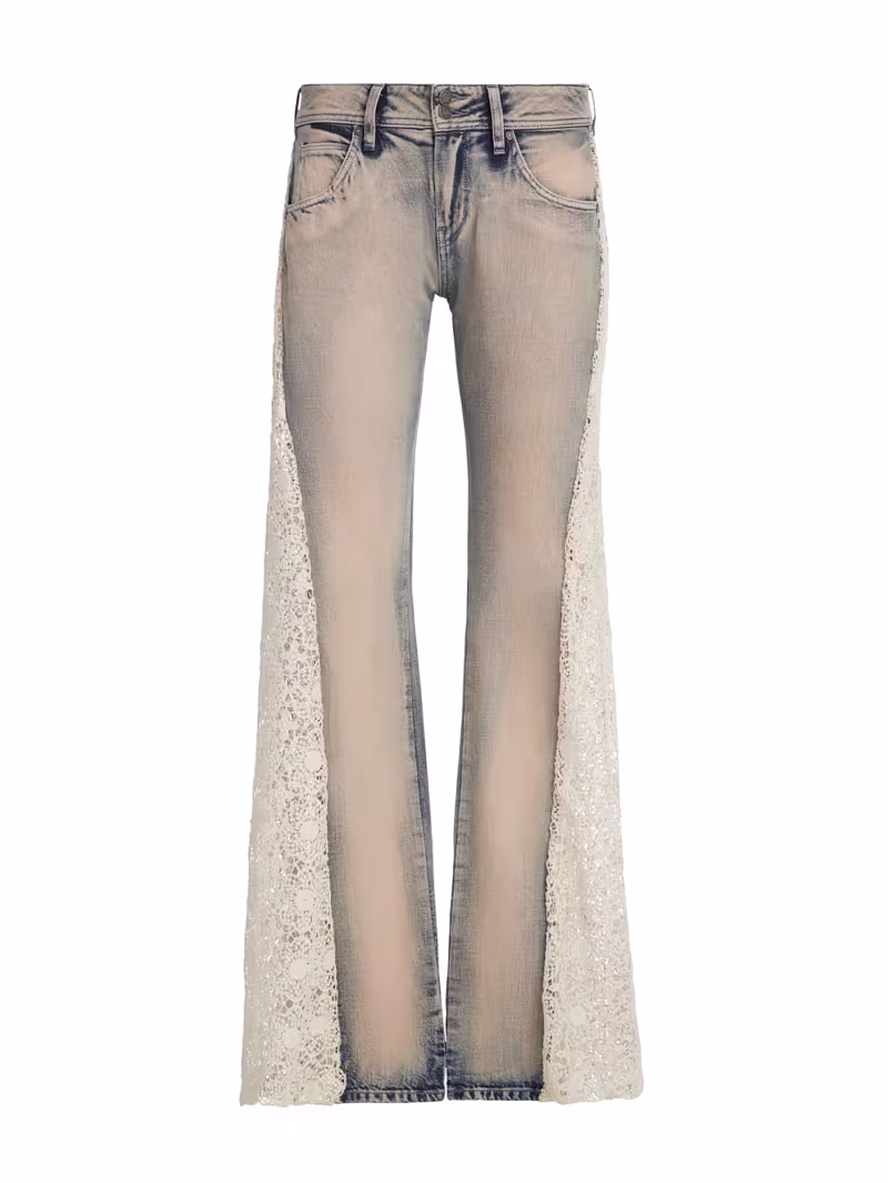 Lace flare denim pant - GUESS