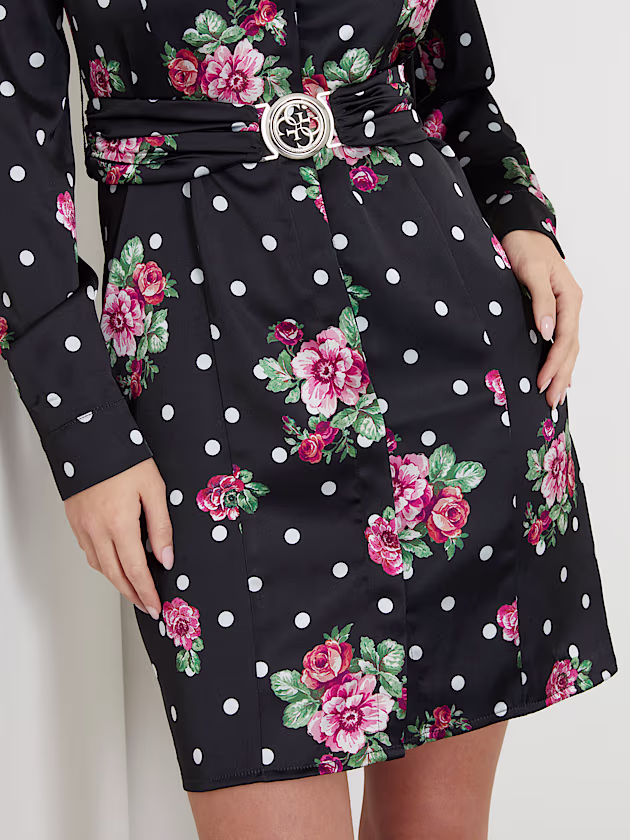 Polka dots midi chemisier dress - GUESS