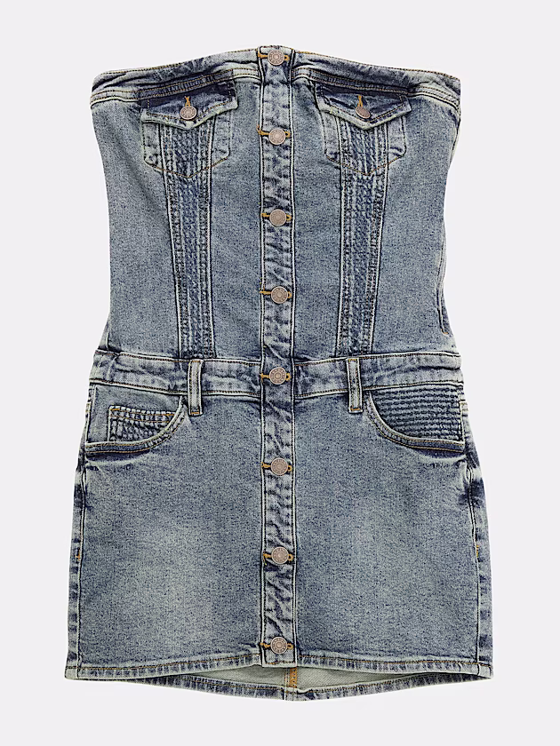 Strapless denim dress - GUESS