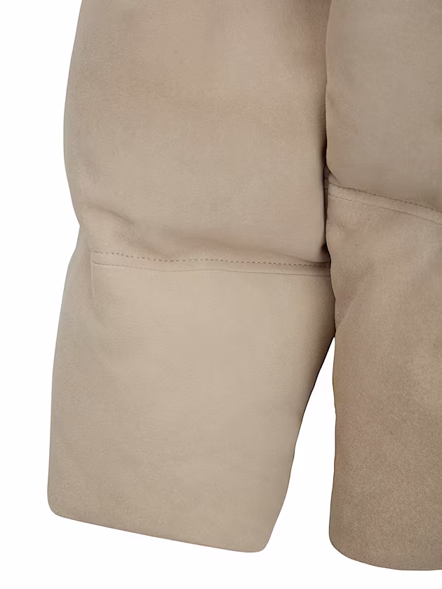 Suede Puffer Jacket - GUESS