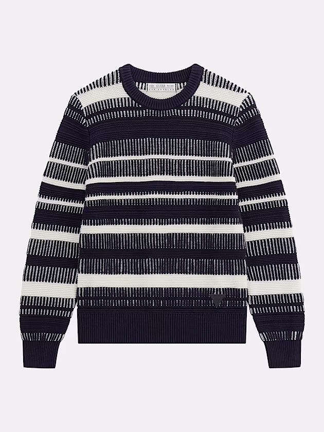 Embossed stripes sweater - GUESS