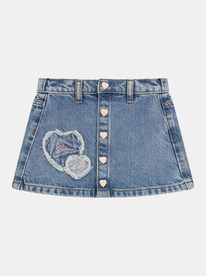 Heart patches denim skirt - GUESS