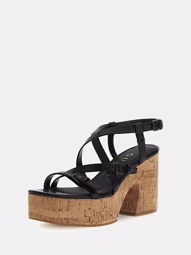 Corke genuine leather sandals - GUESS