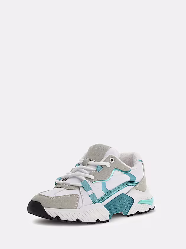 Carrli suede-insert running shoe - GUESS