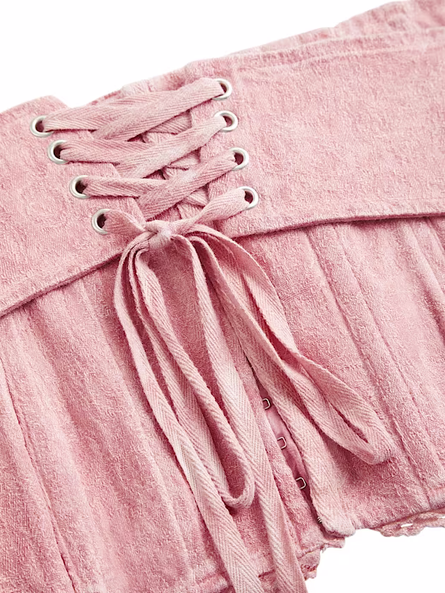 Lace up bustier top - GUESS