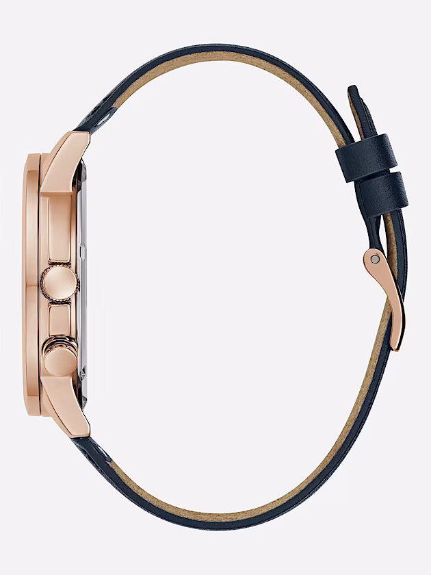 Multi-function genuine leather watch - GUESS