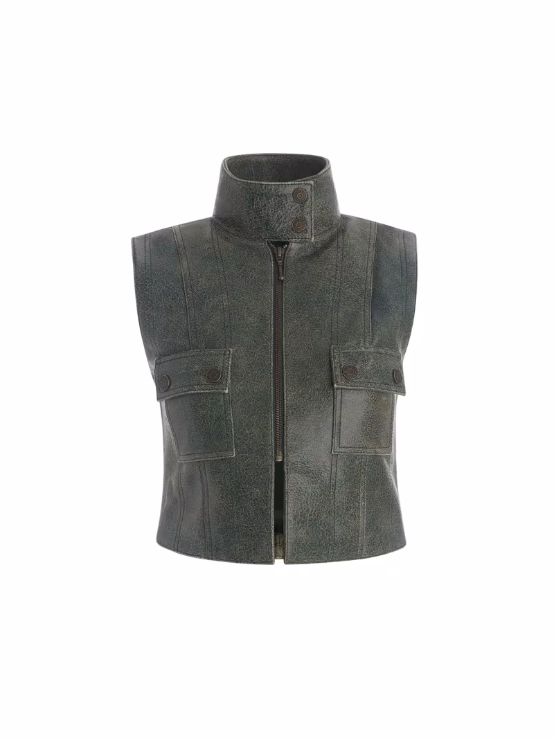 Genuine leather vest - GUESS