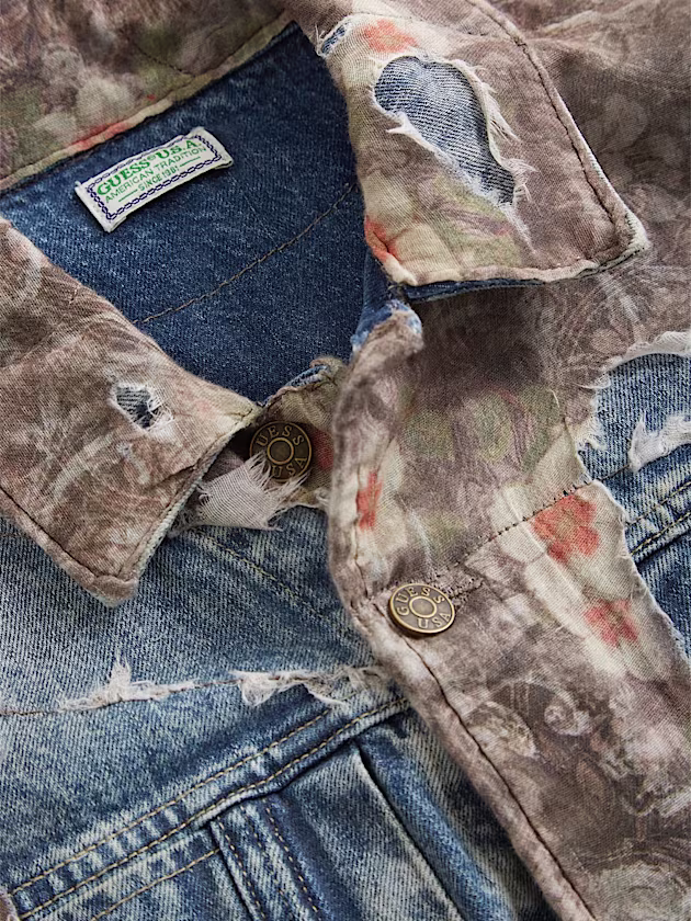 Burnt effect denim jacket - GUESS