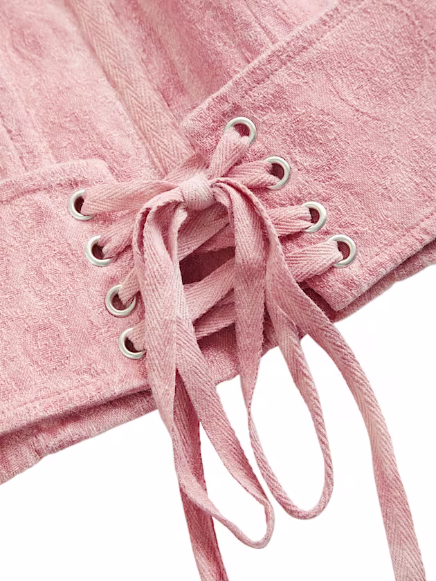 Lace up bustier top - GUESS