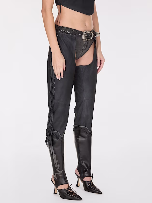 Suede capri chaps pants - GUESS