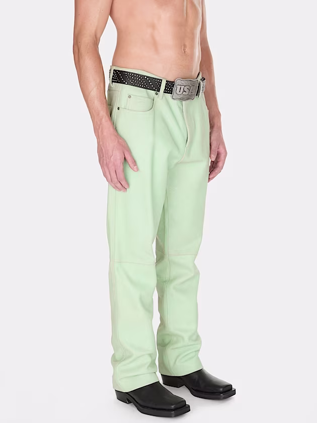 Crackled leather pants - GUESS