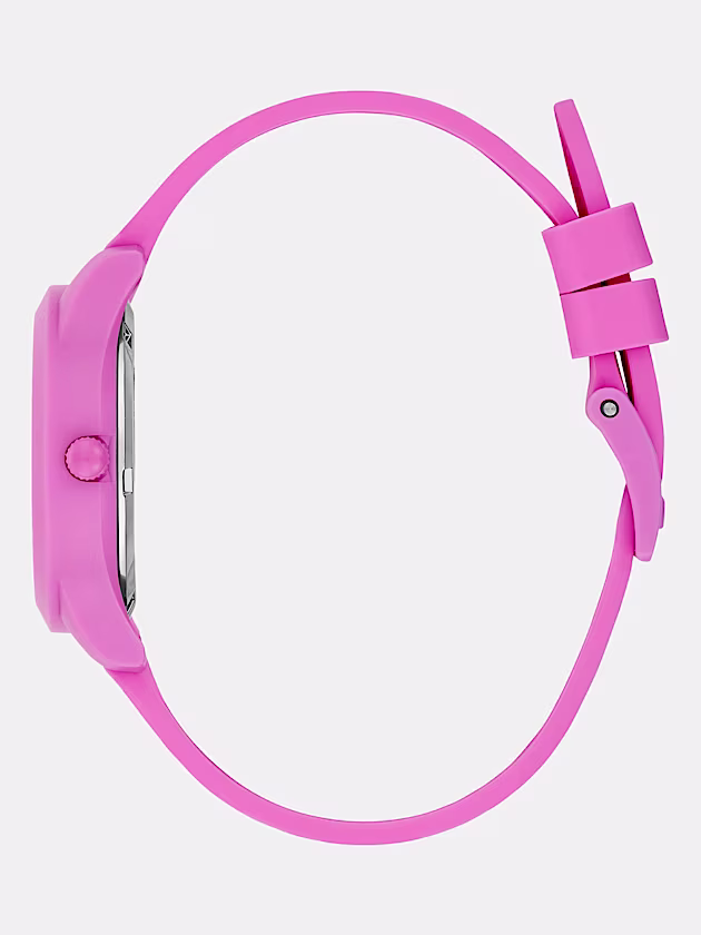 Animal-print silicone analogue watch - GUESS