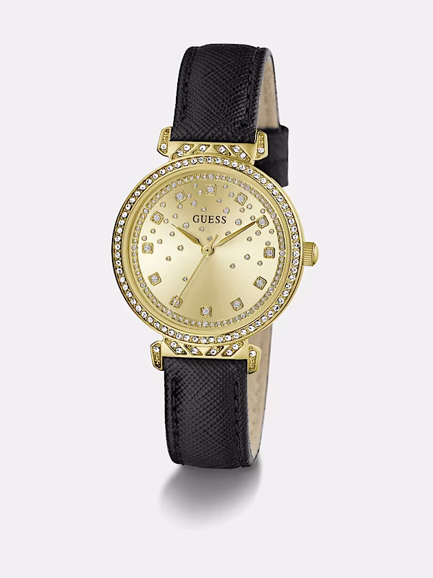 Genuine Leather analogue watch - GUESS